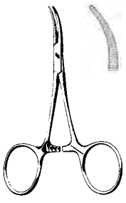 Product Spectrum Hartmann Mosquito Forcep, 4" (10cm), Curved, Micro Tips | SAH.60-1812 Image