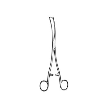 Product Vet Spectrum Museux Tenaculum Vulsellum Forcep, 9.5in., 2x2 Teeth, 10mm Jaw Width, Curved | SAH.700005 Image