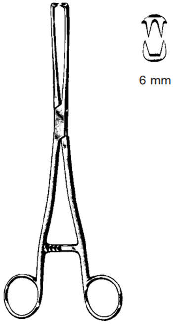Product Spectrum Museux Tenaculum Vulsellum Forcep, 9.5in., 2x2 Teeth, 6mm Jaw Width, Straight | SAH.700012 Image