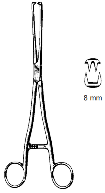 Product Spectrum Museux Tenaculum Vulsellum Forcep, 9.5in., 2x2 Teeth, 8mm Jaw Width, Straight | SAH.700013 Image