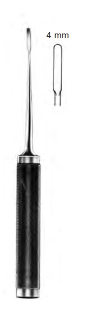 Product Vet Spectrum Cobb Elevator, 10.5" (27cm), Straight, 4mm Rounded Tip, Black Handle | SAH.700023 Image