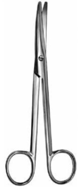 Product Vet Spectrum Mayo-Stille Scissor, 6" (15cm), Curved, Round Blades | SAH.700513 Image
