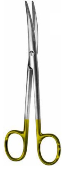 Product Vet Spectrum Mayo-Lexer Scissor, 6.5" (16.5cm), Curved, Round Blades, TC and Supercut | SAH.700537 Image