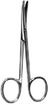 Product Vet Spectrum Baby-Lexer Scissor, 4" (10cm), Curved, Round Blades | SAH.700543 Image