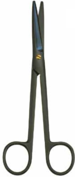 Product Vet Spectrum Mayo Scissor, 5" (14.5cm), Curved, Ceramic Black Coated, TC | SAH.700605 Image