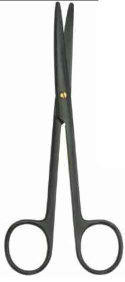 Product Vet Spectrum Mayo-Lexer Scissor, 6.25" (16cm), Straight, Round Blades, Ceramic Black Coated, TC | SAH.700610 Image