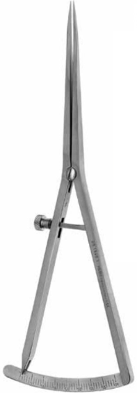 Product Vet Spectrum Castroviejo Caliper, 6.75" (17cm), Straight, 0-40mm Measuring Range | SAH.707373 Image