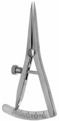 Product Vet Spectrum Castroviejo Caliper, 3.5" (9cm), Straight, Range: 0-20mm | SAH.707375 Image