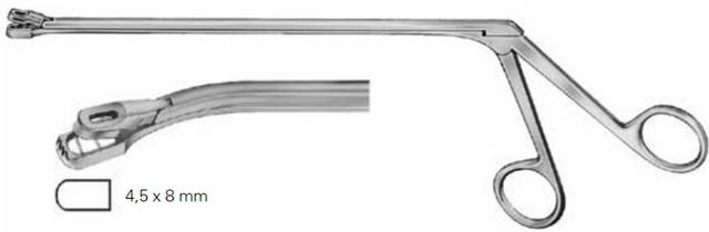 Product Vet Spectrum Biopsy Punch, 8" (20cm), Curved, Wittner Tip Configuration, 4.5x8mm Bite | SAH.714945 Image