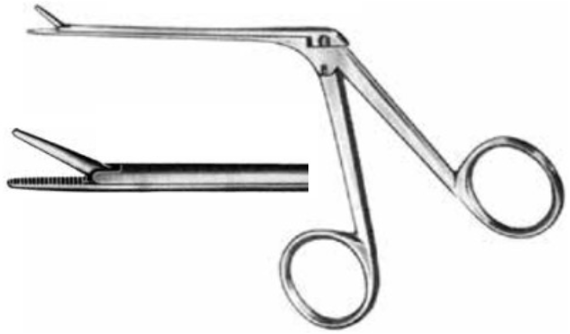 Product Vet Spectrum Hartmann-Bellucci Alligator Forcep, 3.25" (8cm) Working Length, Serrated Jaw, (1.8x3.2x9.5 mm Jaw) | SAH.723107 Image