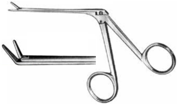 Product Vet Spectrum Hartmann Alligator Fcp, 3.25" (8 cm) WL, Serrated, Very Delicate Tip, (1.8x0.8x4 mm Jaw), Angled Up | SAH.723110 Image