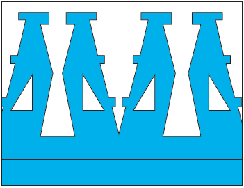 Product Vet Spectrum EverGreen Triangle Pattern Fixation Rail, Silicone, Nut and Screw (125mm Long) | SAH.EGR-102 Image