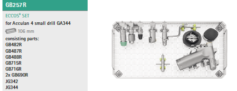 Product Aesculap Eccos Set for Acculan 4 Small Drill GA344, 106mm | GB257R Image