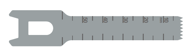 Product DeSoutter Stericut Sagittal Blade - Standard - 12mm x 60mm x 0.80mm | S89-1421 Image