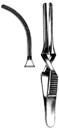 Product Spectrum Debakey Bulldog Clamp, 3.125" (8cm), Curved, Atraumatic Jaws, Cross Loaded | SAH.13-3129 Image