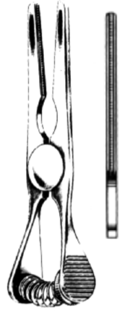 Product Spectrum Glover Bulldog Clamp, 2.75" (7cm), Straight, Atraumatic Jaws, Spring Loaded | SAH.13-3133 Image