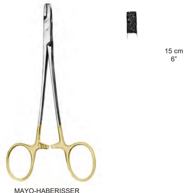 Product Vet Spectrum Mayo-Haberisser Wire Twisting Forceps, 6", Tungsten Carbide, 4mm Wide Flat Tip | SAH.20-5520 Image