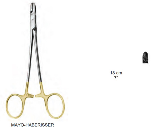 Product Vet Spectrum Mayo-Haberisser Wire Twisting Forceps, 7", Tungsten Carbide, 3mm Wide Round Tip | SAH.20-5523 Image
