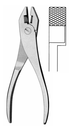 Product Spectrum Flat Nose Plier, 8.5" (21.5cm), Serrated, With Side Wire Cutter | SAH.20-5536 Image