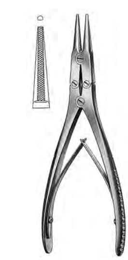 Product Spectrum Pin Pulling Plier, 7" (18cm), Straight, Double Action, Serrated Narrow Jaws | SAH.20-5537 Image