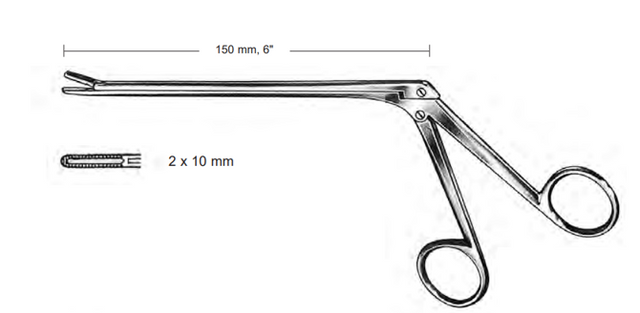 Product Spectrum Schlesinger Rongeur, 6" (15cm), Straight, 2x10mm Jaw | SAH.20-5638 Image