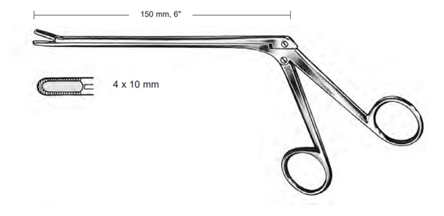 Product Spectrum Schlesinger Rongeur, 6" (15cm), Straight, 4x10mm Jaw | SAH.20-5640 Image
