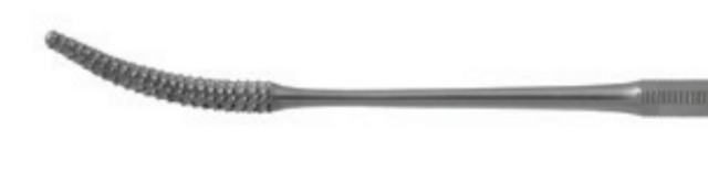 Product Spectrum Good Bone Rasp, 6.5" (16.5cm), Curved, Single Ended, Finger Handle, Concial Tapered Tip | SAH.20-5847 Image