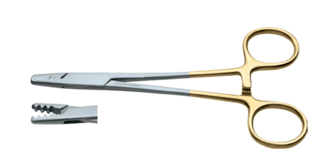 Product Spectrum Meniscus Clamp, 5.75" (14.5cm), Straight, (CSU Style), Large Serrated Jaws | SAH.21-0800 Image