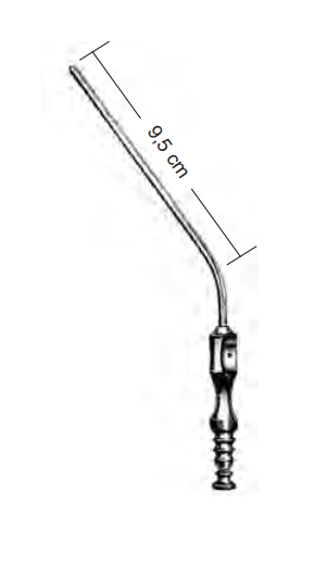 Product Spectrum Frazier Suction Tube, 3.75" (9.5cm) Working Length, 75 Deg. Angled, Stylette, 11 Fr. | SAH.23-9708 Image