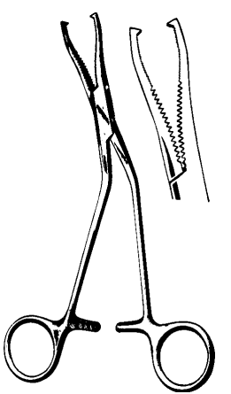 Product Spectrum Dingman Bone Holding Forcep, 7.5" (19cm), Curved, 2x2 Prongs | SAH.35-15-18 Image