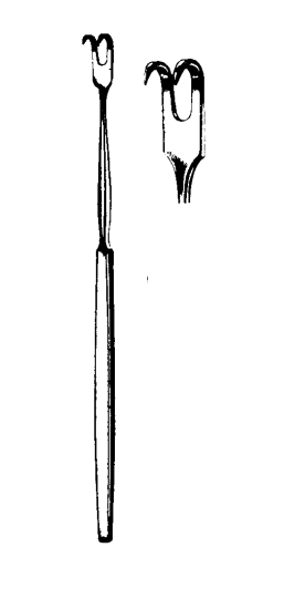 Product Spectrum Skin and Nerve Retractor (Hook), 6.25" (16cm), Sharp, 2 Prong | SAH.35-4012 Image