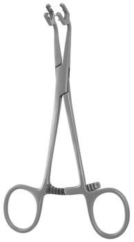 Product Spectrum Ikuta Bone Holding Forcep, 5" (12.5cm), Curved, 2mm Jaw Width | SAH.46-3103 Image