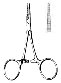 Product Spectrum Hartmann Mosquito Forcep, 4" (10cm), Straight, Micro Tips | SAH.60-1810 Image