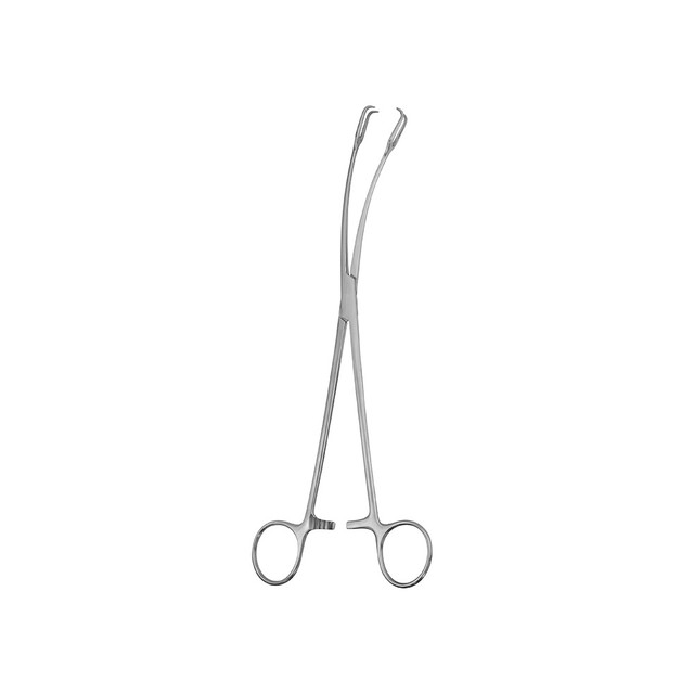 Product Vet Spectrum Schroeder Tenaculum Vulsellum Forcep, 10in., 2x2 Prong Teeth, Curved Sideways | SAH.700009 Image