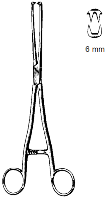 Product Spectrum Museux Tenaculum Vulsellum Forcep, 9.5in., 2x2 Teeth, 6mm Jaw Width, Straight | SAH.700012 Image