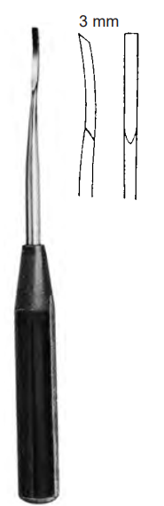 Product Vet Spectrum Ao Periosteal Elevator, 7.25" (18.5cm), Straight, Phenolic Handle, Flat, 3mm Tip | SAH.700019 Image