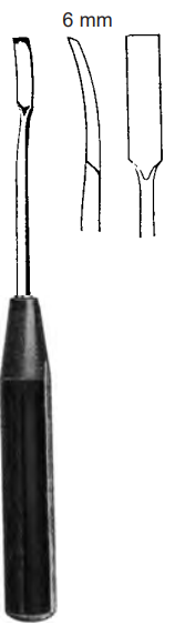 Product Vet Spectrum Ao Periosteal Elevator, 7.25" (18.5cm), Straight, Phenolic Handle, Flat, 6mm Tip | SAH.700020 Image