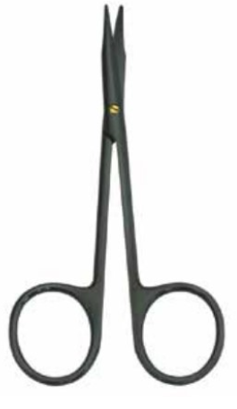 Product Vet Spectrum Stevens Tenotomy Scissor, 4.5" (11.5cm), Curved, Ceramic Black Coated, TC | SAH.700502C Image