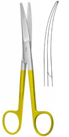Product Vet Spectrum Mayo Scissor, 5.75" (14.5cm), Curved, Supercut, TC | SAH.700553 Image