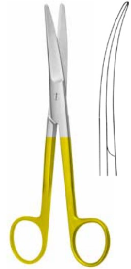 Product Vet Spectrum Mayo Scissor, 6.75" (17cm), Curved, Supercut, TC | SAH.700557 Image