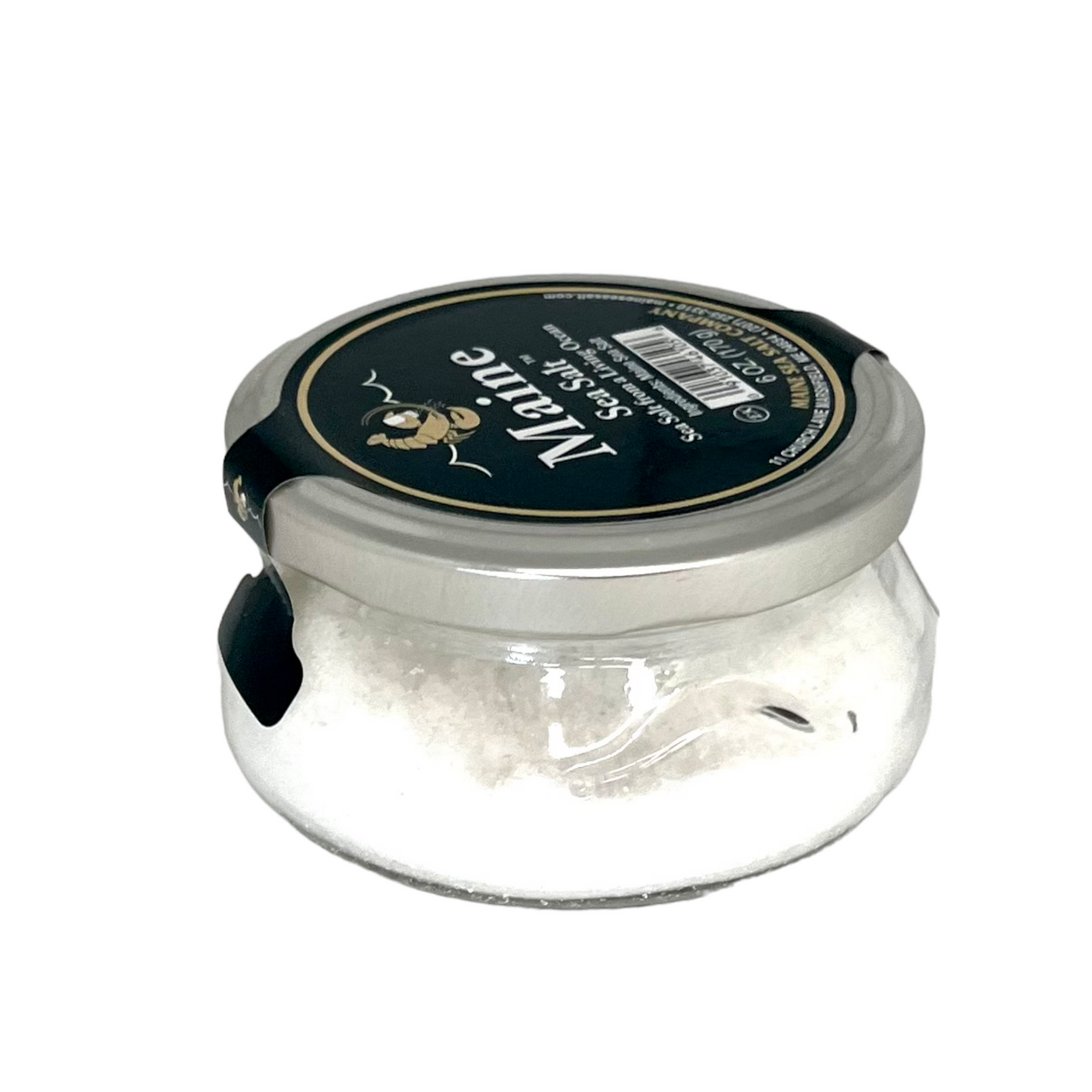 Maine Sea Salt. 6 oz Jar, Hand-Harvested 4.63 WT. Natural Kosher Salt. [SIX  TO A CASE] (6105) - Maine Sea Salt Company