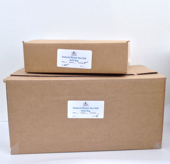 48 lb Box, Natural Maine Sea Salt, Raw Unprocessed).  48. WT  Certified Kosher