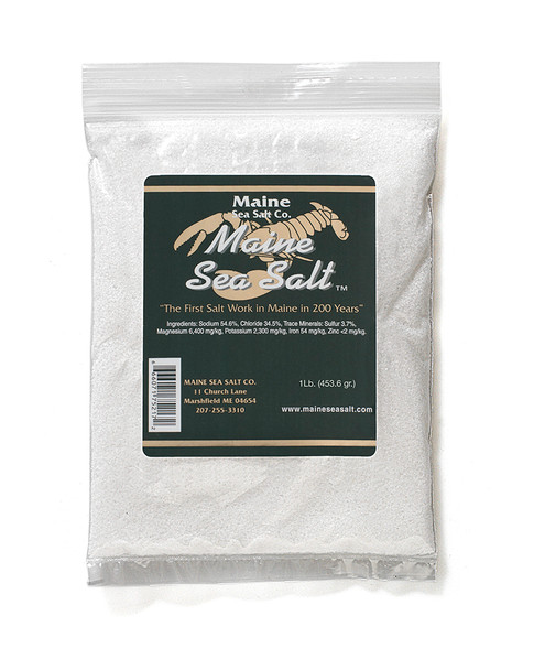 Maine Sea Salt, Coarse 1 lb Bag. 1.25 WT. Certified Kosher  (5216) 