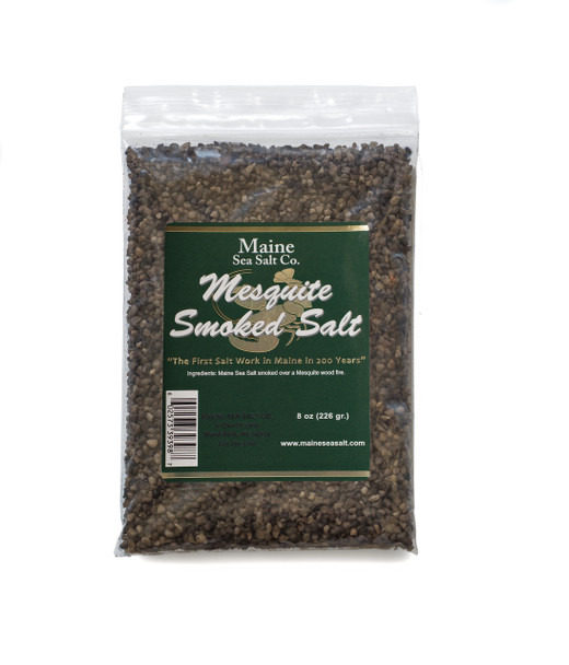  Mesquite Smoked Maine Sea Salt, 8 oz Bag, [SIX TO A CASE]  3.24 WT. (9398)