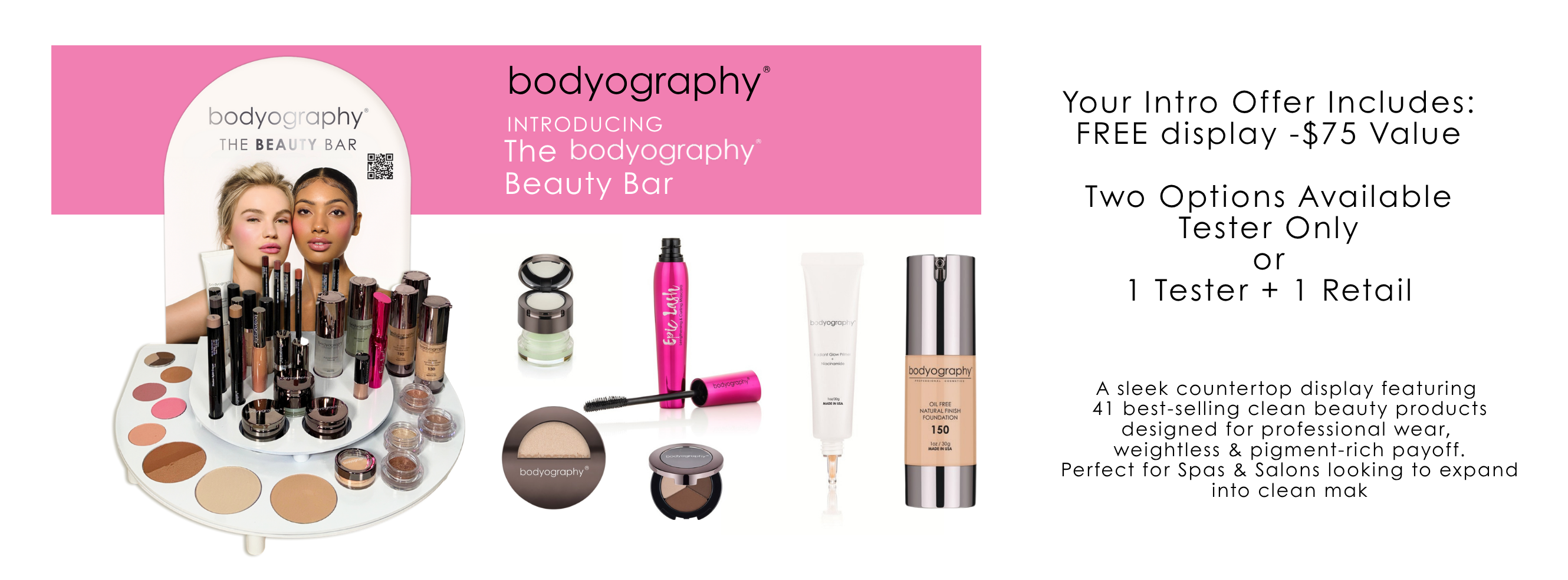Discover the Bodyography Beauty Bar — where professional makeup meets skin-loving care. Vegan, cruelty-free, and infused with vitamins and antioxidants for flawless, healthy-looking skin.