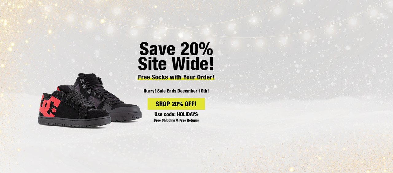 Save 20% site wide! Free socks with your order! Hurry! Sale ends December 10th! Shop 20% Off! Use code: HOLIDAYS Free shipping and free returns