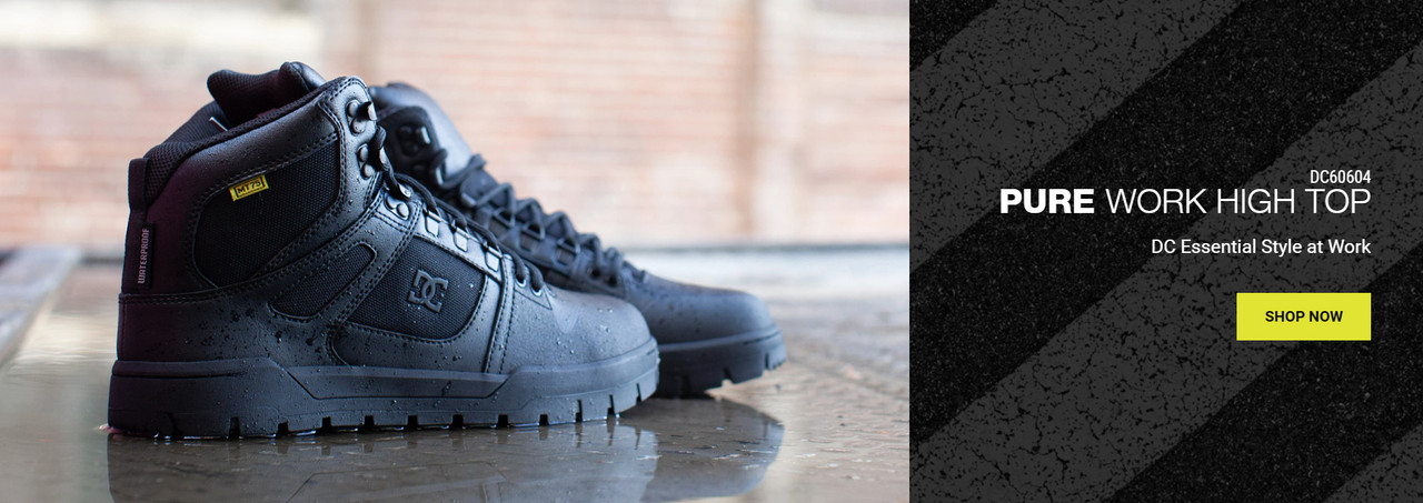 black high top work shoes