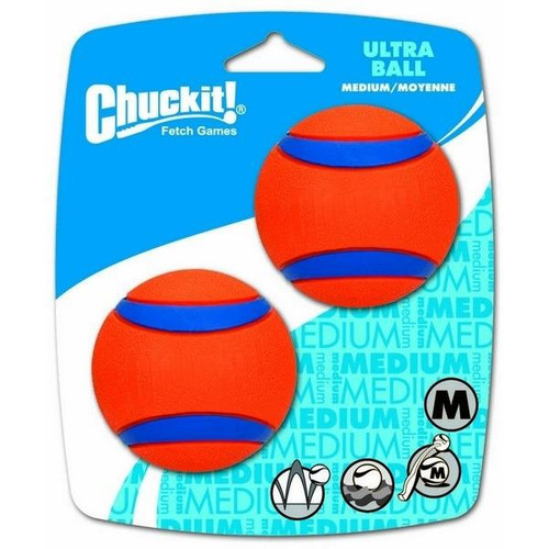 Chuckit Ultra Ball 2 Pack Medium 6.5cm