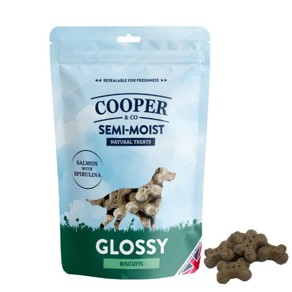 Cooper & Co Semi-Moist Biscuit Glossy Salmon with Spirulina 135g Inner Wolf