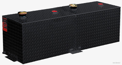 110 Gallon Black Rectangle Split Dual-Fuel Refueling Tank